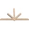 Ekena Millwork Kennewick Smooth Timber Gable Bracket, Douglas Fir, 72"W x 42"H x 3 1/2"D x 3 1/2"F, 14/12 Pitch GBW072X42X0404KEN00SDF - alternate 2